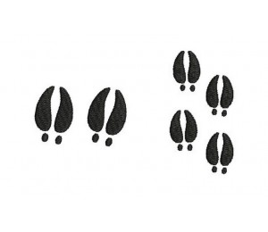 Stickdatei - Fußspuren Rentier Wild